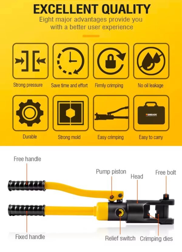 Hydraulic Crimping Tool YQk-300 - Image 3