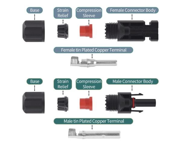 MC4 Connector 1000V DC - 30A - Image 5