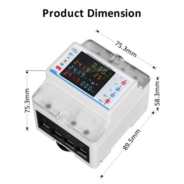 3 Phase 100A WiFi Smart Protector and Energy Meter - Image 3