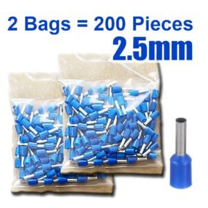 E2508 Cord End Terminal – 2.5mm², Pack of 200