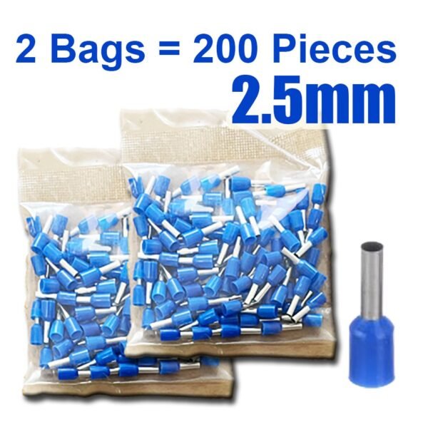 E2508 Cord End Terminal – 2.5mm², Pack of 200