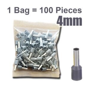E4009 Cord End Terminal – 4mm², Pack of 100