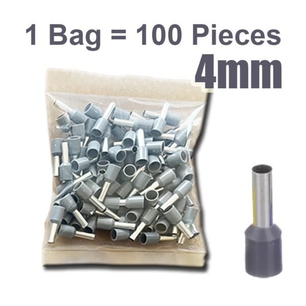 E4009 Cord End Terminal – 4mm², Pack of 100