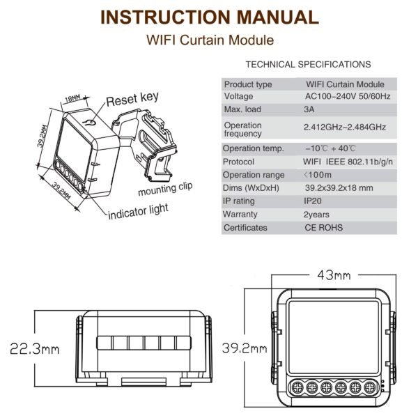 Smart WiFi Curtain Module - Image 2