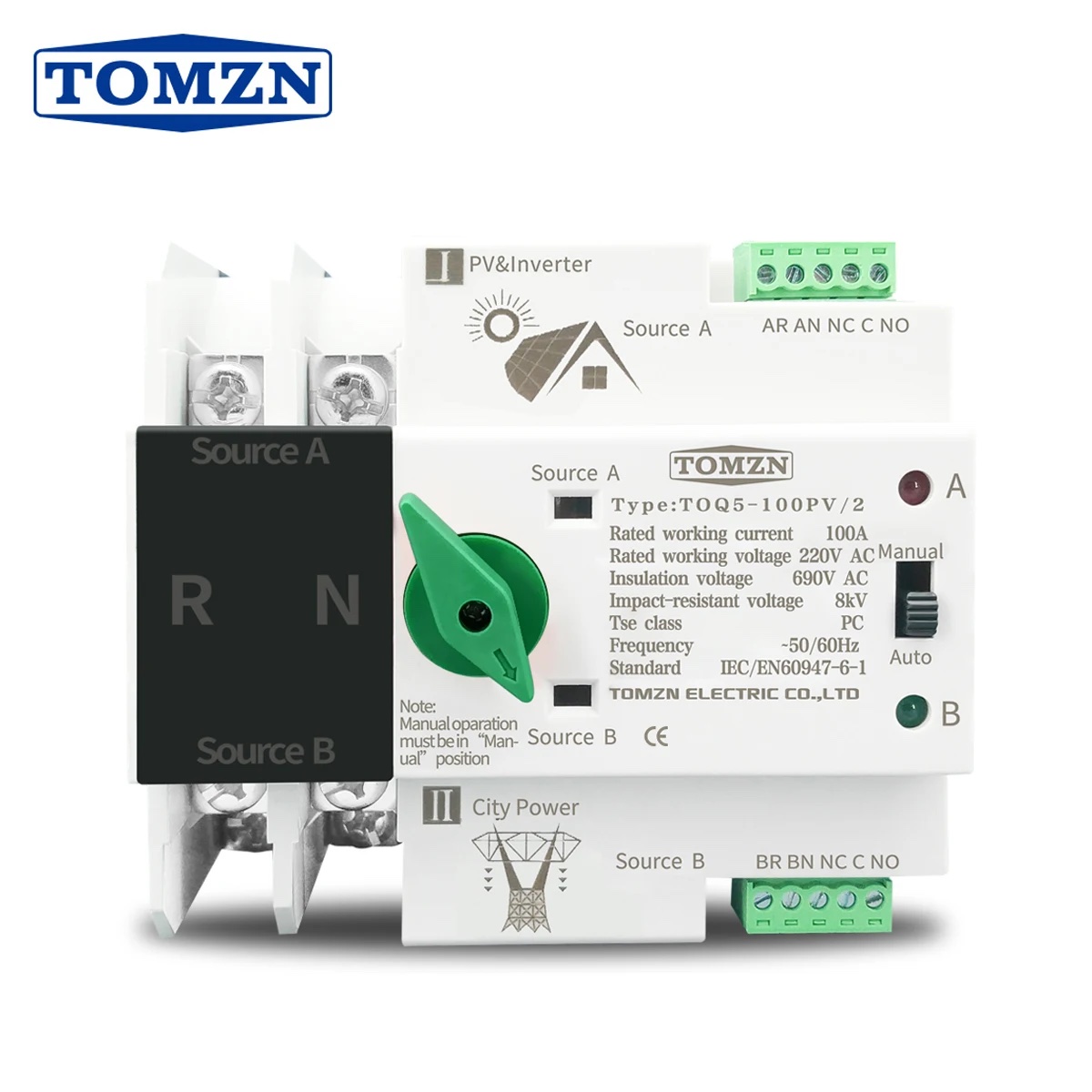ATS - Automatic Transfer Switch (Single Phase, 125A)