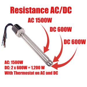 AC/DC Solar water heater resistance