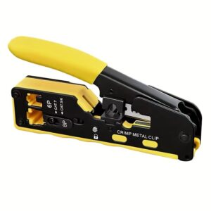 RJ45 Pass Through Crimping Tool (Cutting, Stripping & Crimping – CAT5/CAT6/CAT7)